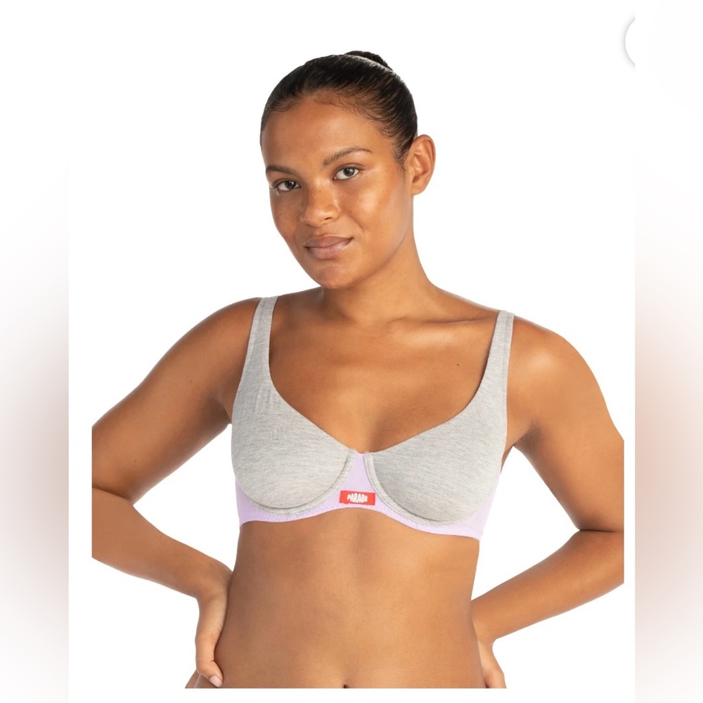 Parade Underwire Bra Medium Grey Purple Modal Soft Comfort‎ NWT